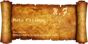 Matz Filippa névjegykártya